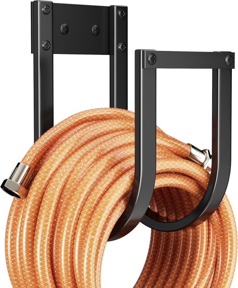 pickpiff Garden Hose Holder Wall Mount - Metal Water Hose Hanger for Outside, Durable Hook for Garden, Garage, or Yard Storage - Image 1
